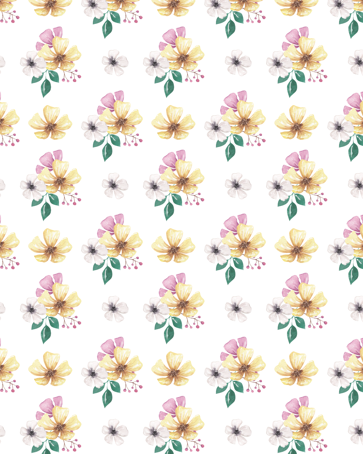 Watercolor Flowers 283 Transfer Paper