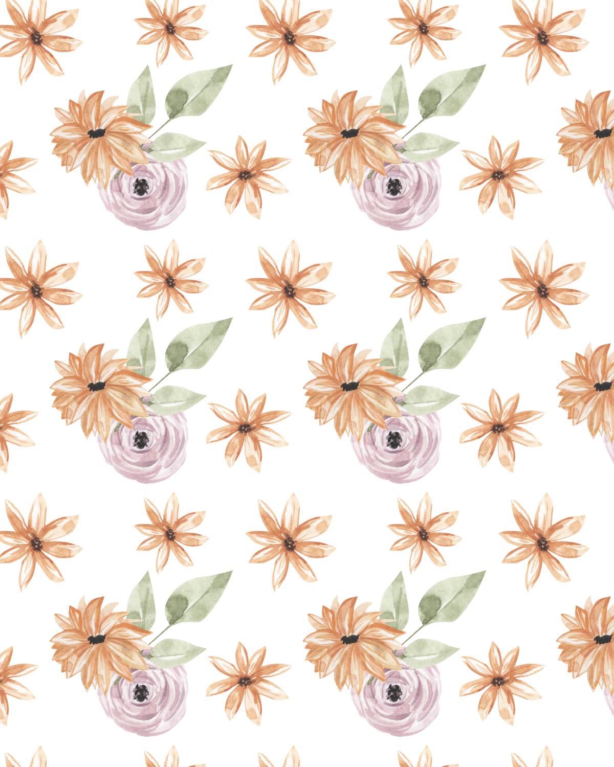 Watercolor Flowers 289 Transfer Paper