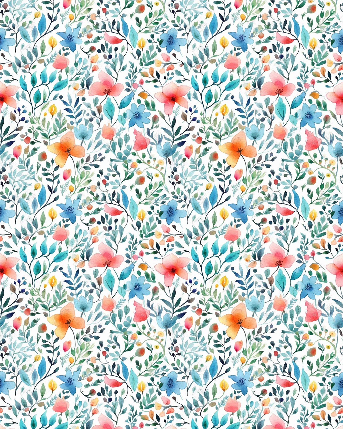 Watercolor Flowers 035 Transfer Paper