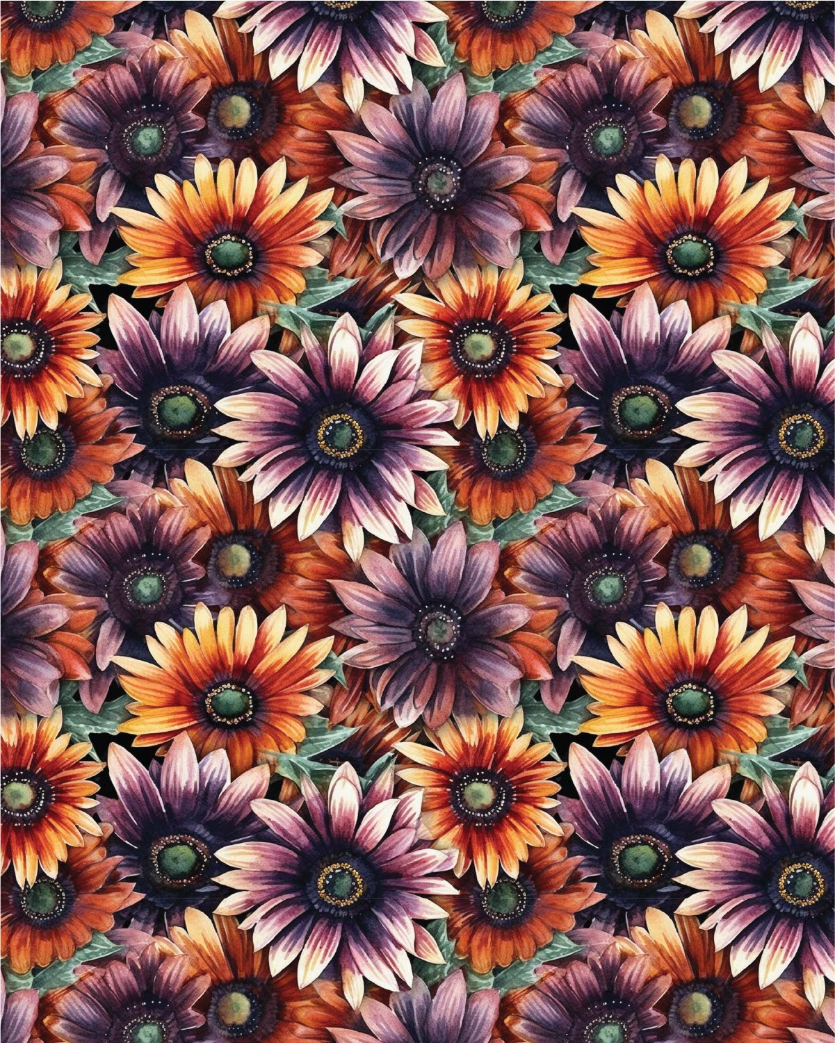 Watercolor Flowers 040 Transfer Paper