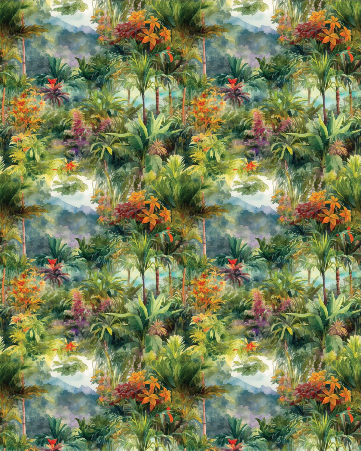 Watercolor Flowers 046 Transfer Paper