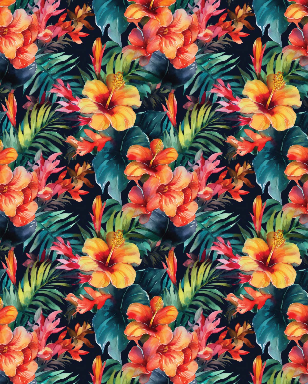 Watercolor Flowers 056 Transfer Paper