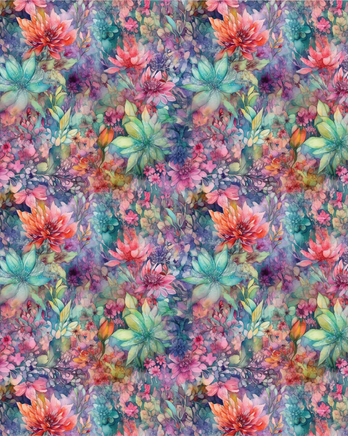 Watercolor Flowers 059 Transfer Paper