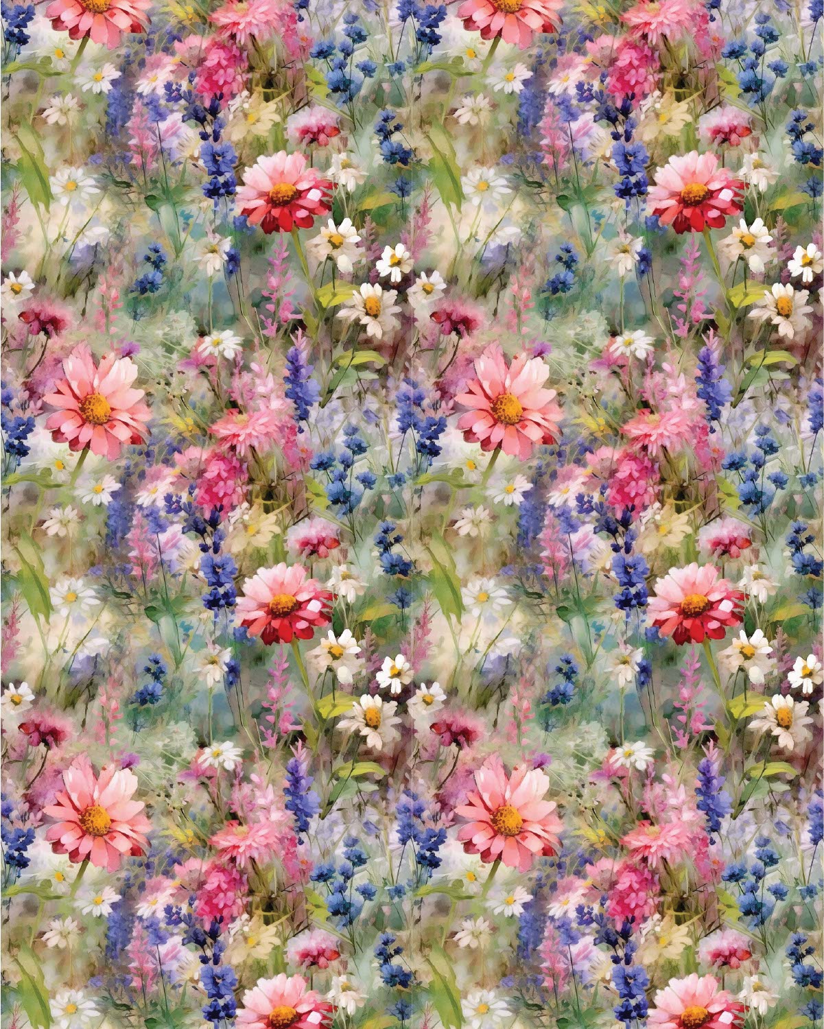 Watercolor Flowers 065 Transfer Paper