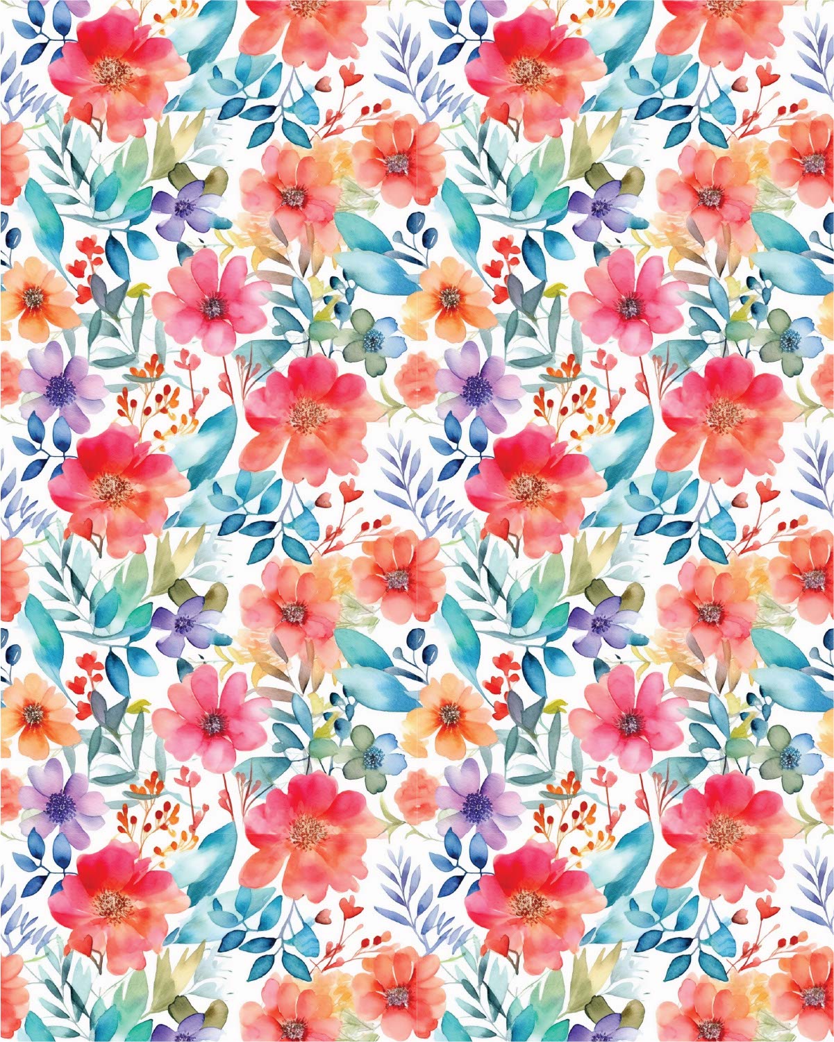 Watercolor Flowers 073 Transfer Paper