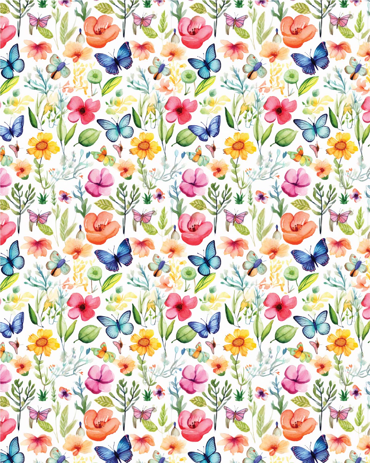 Watercolor Flowers 076 Transfer Paper
