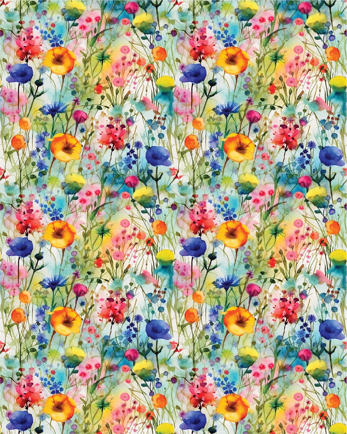 Watercolor Flowers 081 Transfer Paper