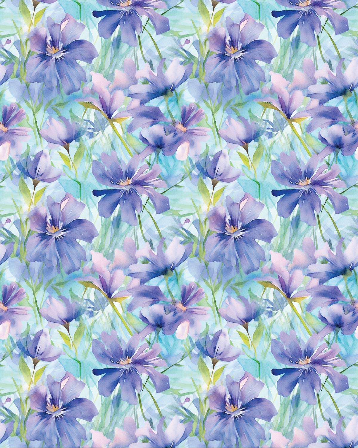 Watercolor Flowers 095 Transfer Paper