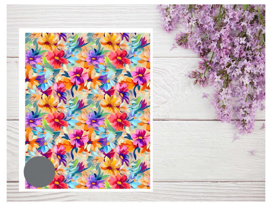 Watercolor Flowers 100 Transfer Paper