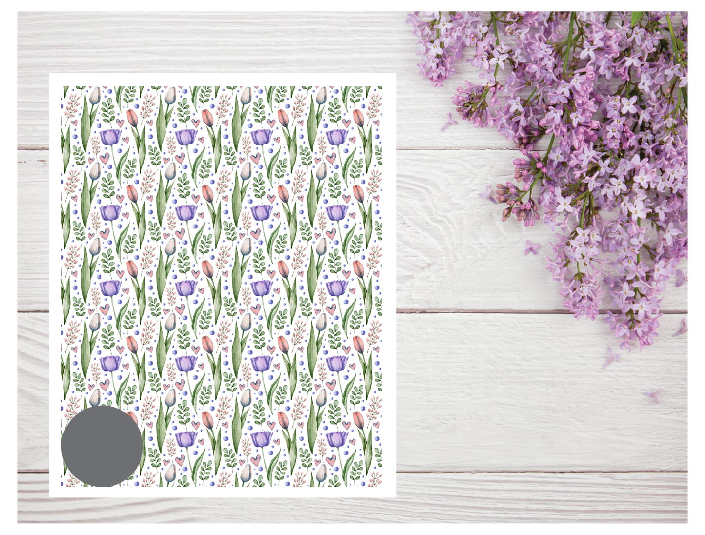 Watercolor Flowers 123 Transfer Paper