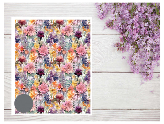 Watercolor Flowers 090 Transfer Paper