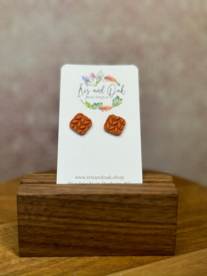 Sweater Weather Studs - Orange