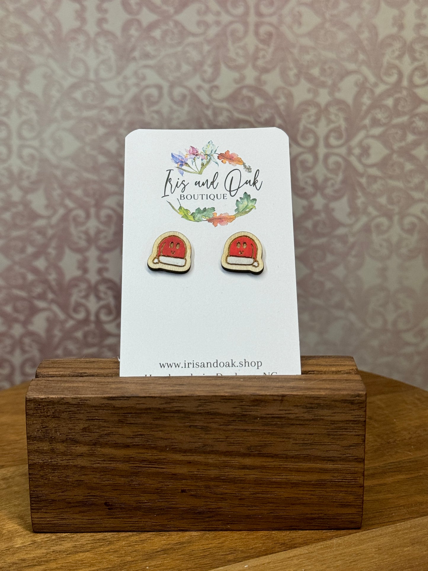 Wooden Kawaii Studs