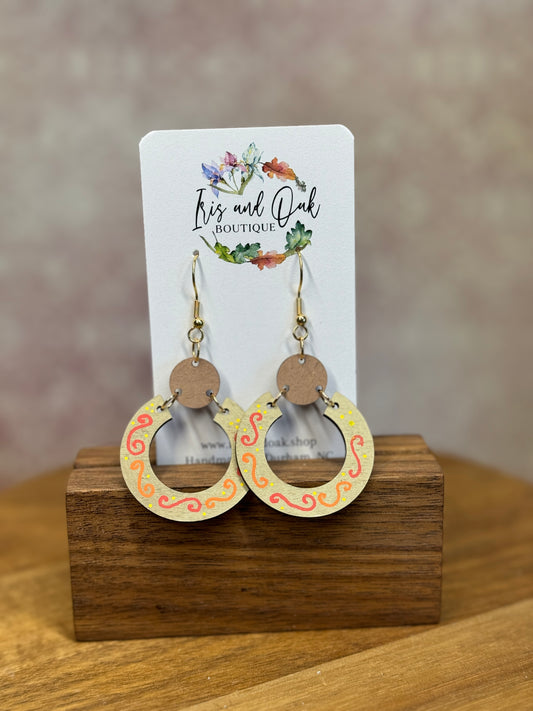 Fall Split Circle Dangle