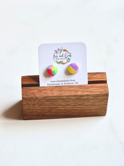 Rainbow Pearl Studs