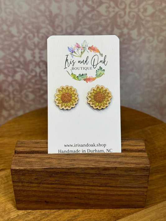 Sunflower Wood Studs