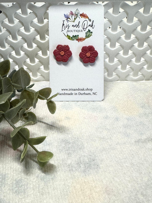 Hibiscus Studs - Dark Pink