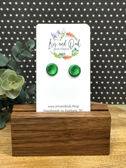 Green Shimmery Studs