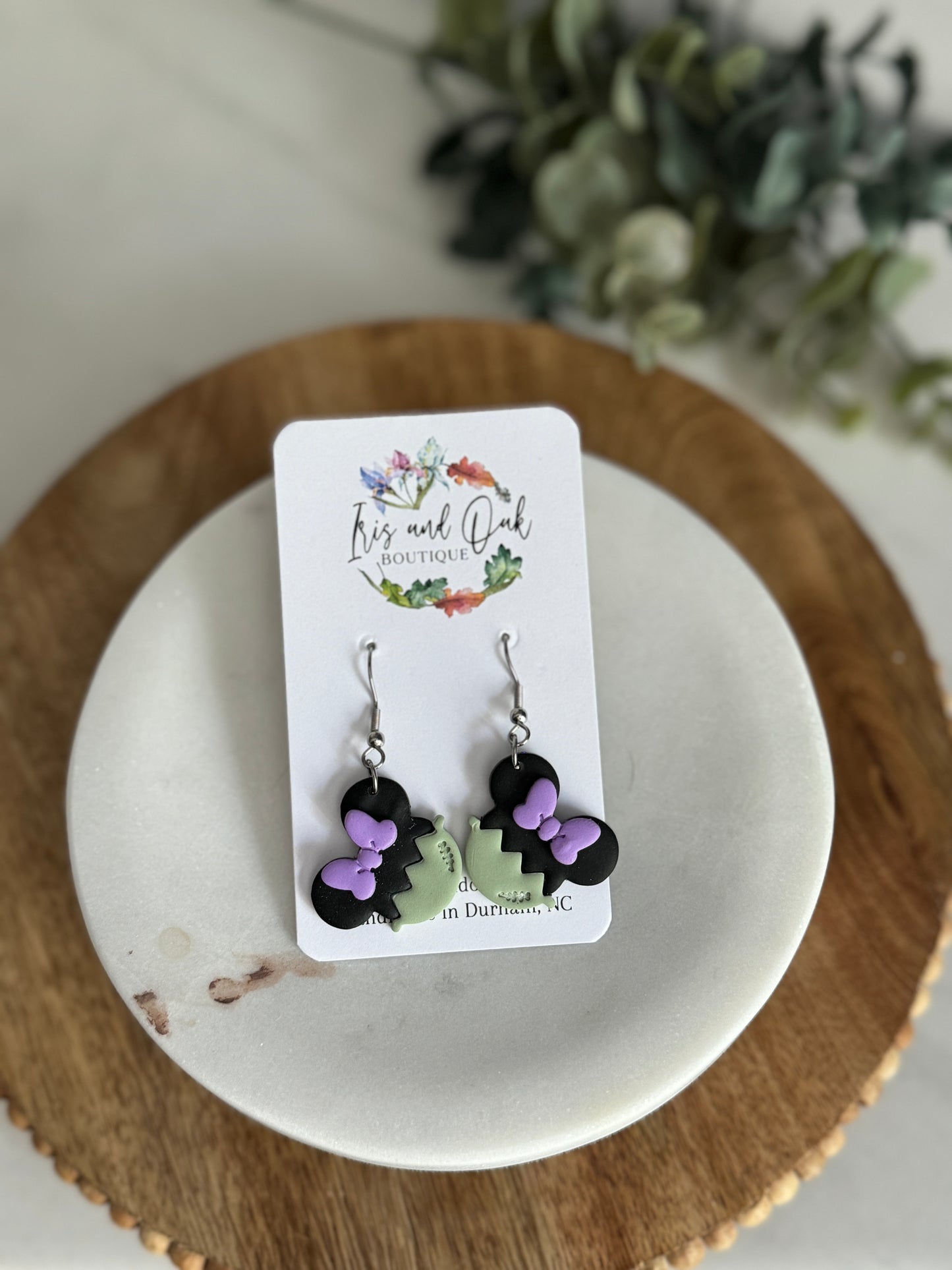 Minnie Mouse Frankenstein Dangles