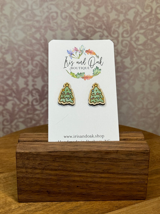 Wooden Christmas Tree Studs