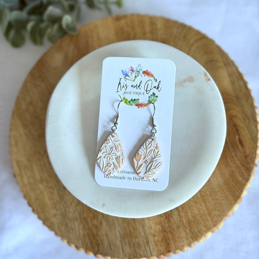 Floral Orange Dangles