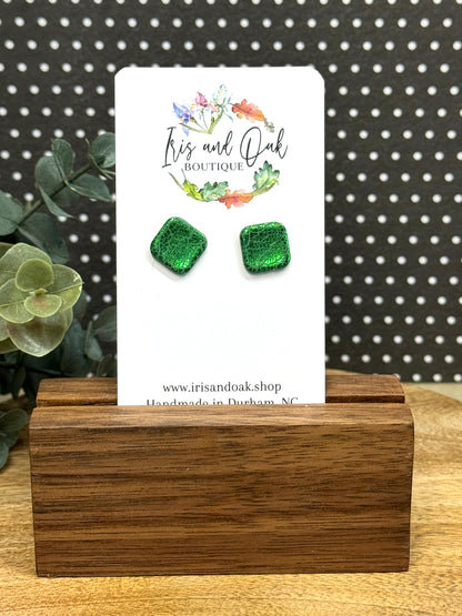 Green Shimmery Studs