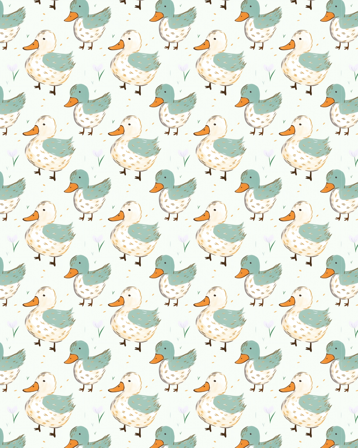 Animal 12 Transfer Paper (ducks)