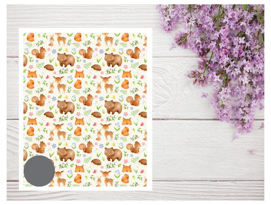 Animal 20 Transfer Paper (bear, deer, fox)