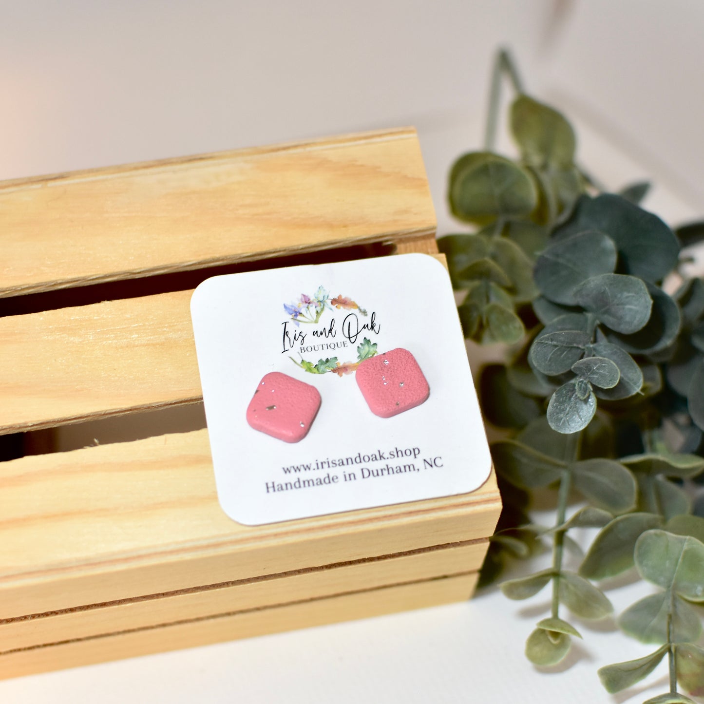 Pink and Silver Studs