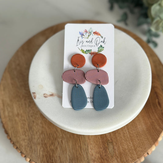 Color Block Dangles