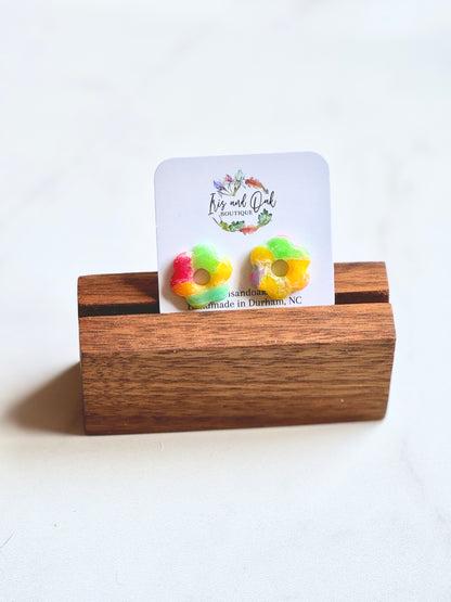 Rainbow Pearl Studs