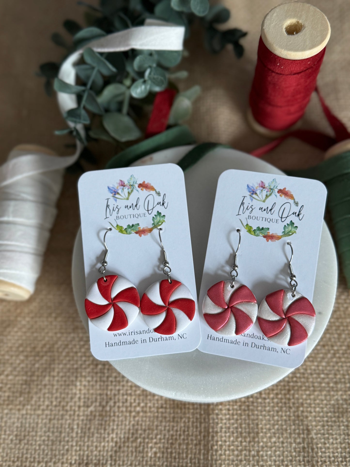 Peppermint Candy Dangles