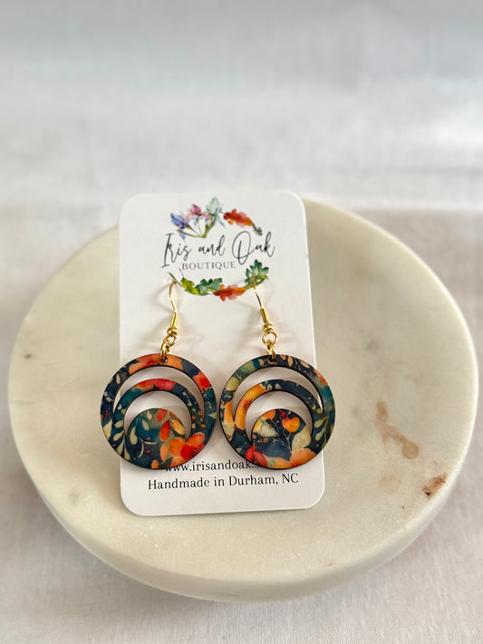 Dark Florals - Concentric Circles