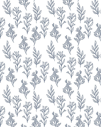 Blue and White Floral 2 Transfer Paper