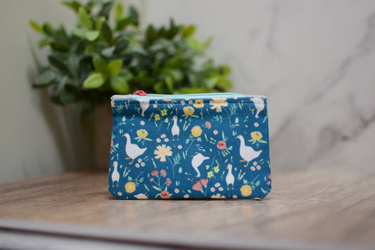 Garden Geese Mini Zipper Pouch