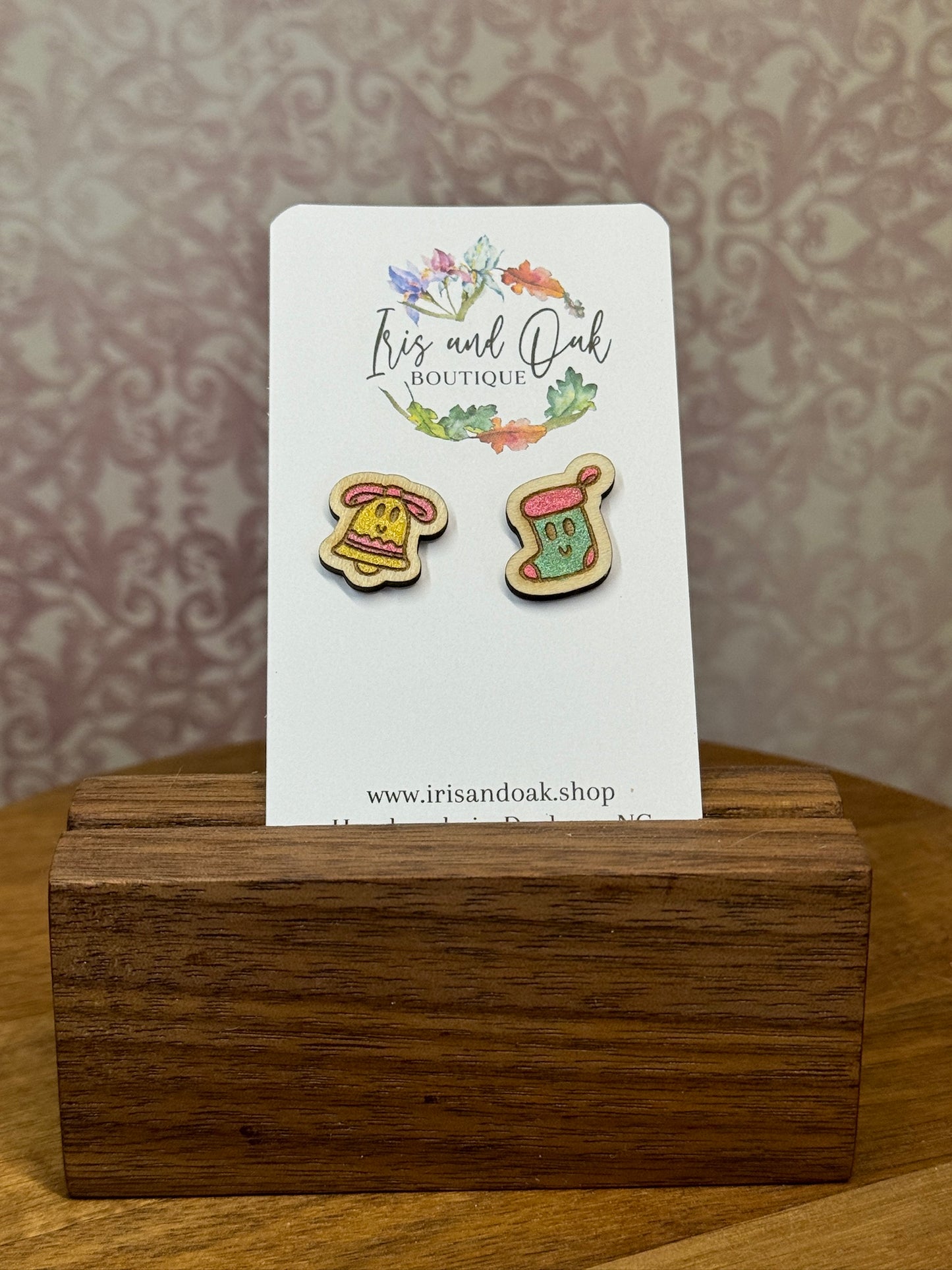 Wooden Kawaii Studs