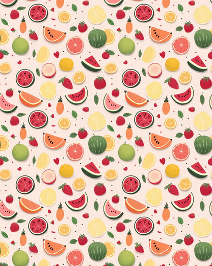 Fruit 01 (apples, watermelon, lemon, oranges)