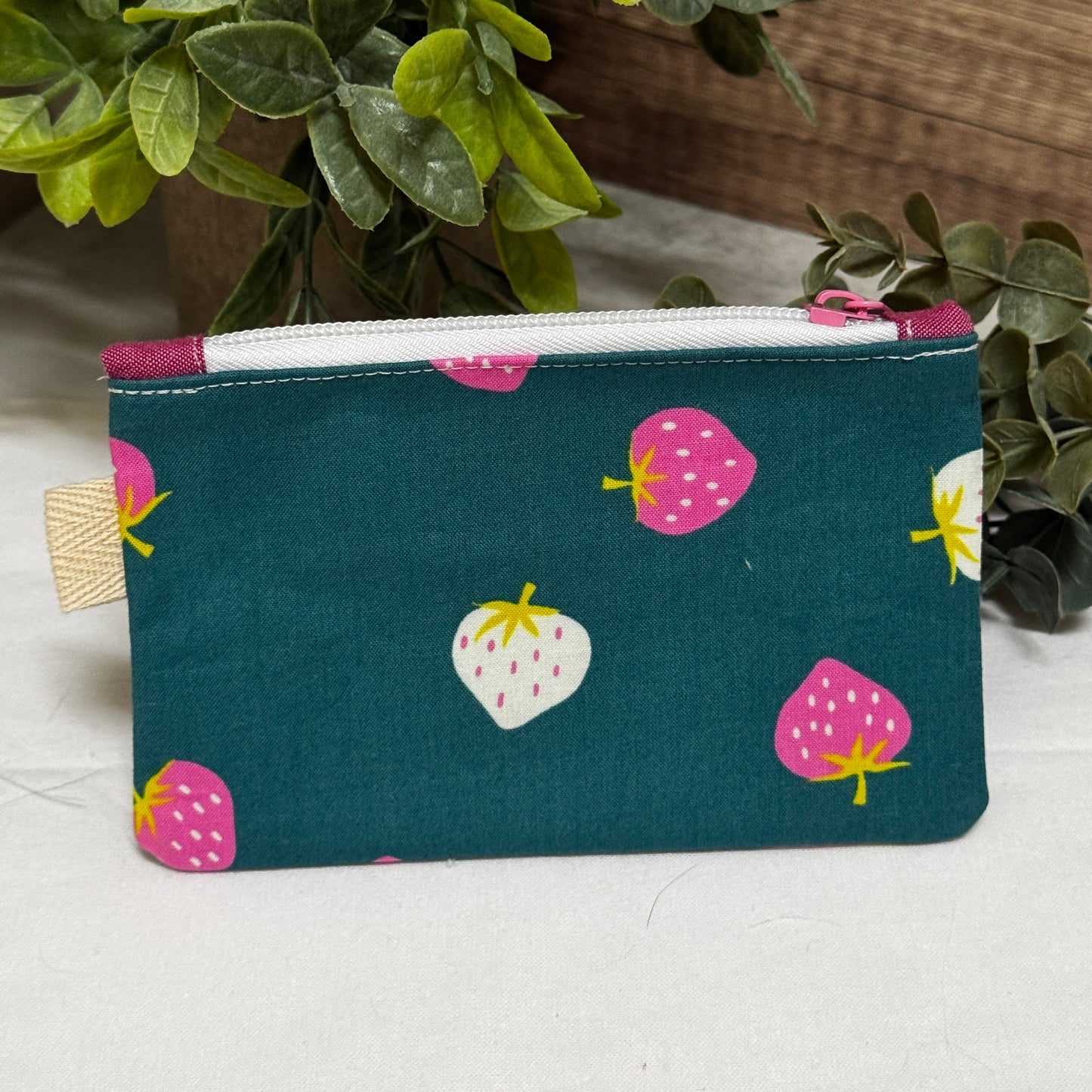 Strawberry Mini Zipper Pouch