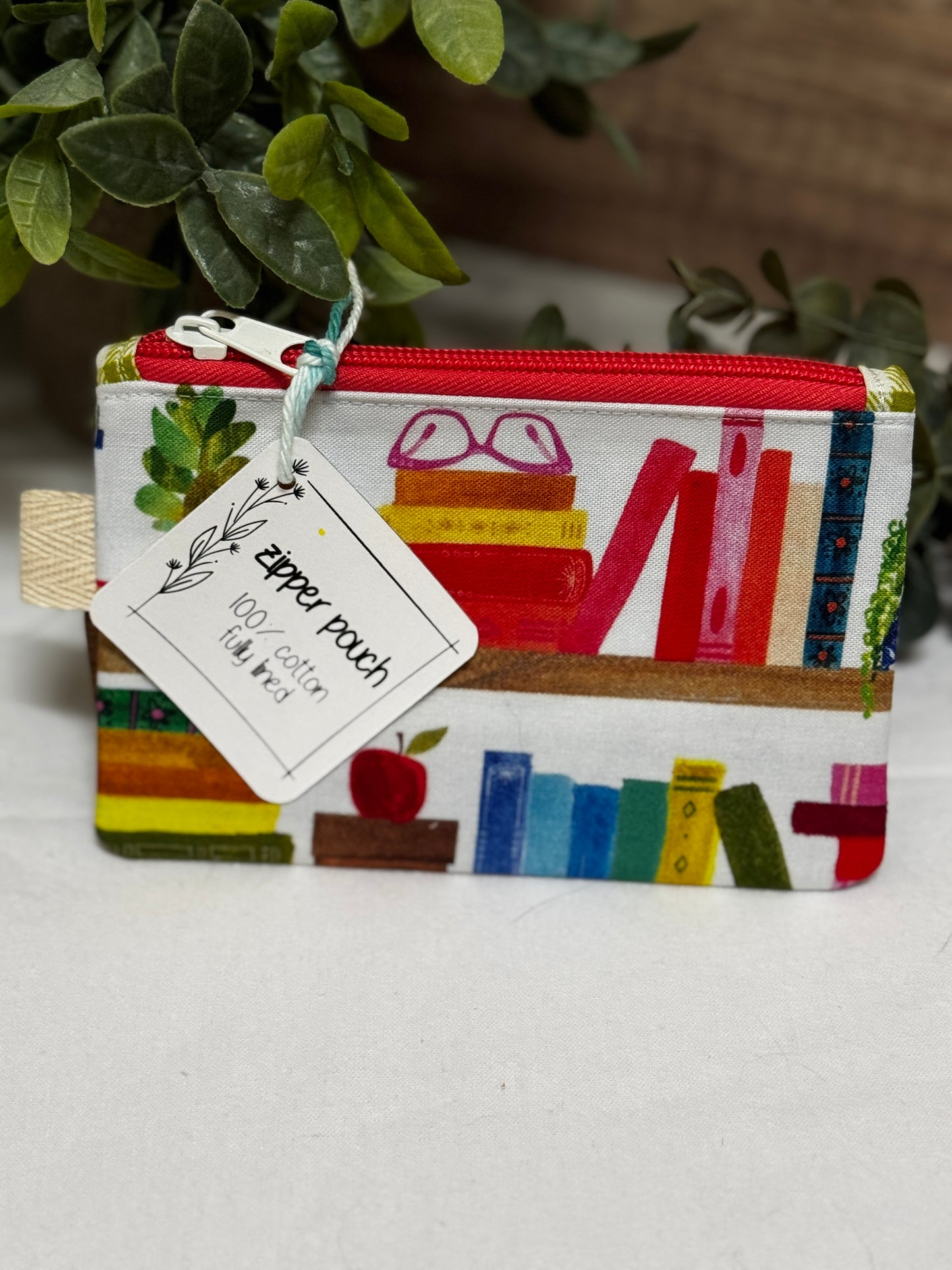 Reading is Fun - Bookshelves Mini Zipper Pouch