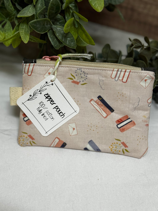Between the Pages - Pink Mini Zipper Pouch
