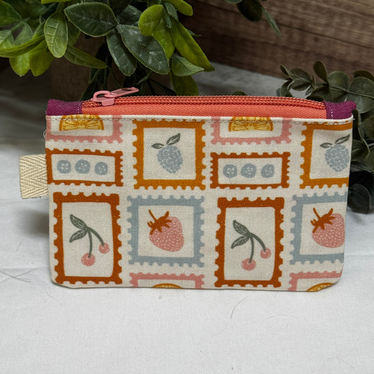 Fruit Stamp Mini Zipper Pouch