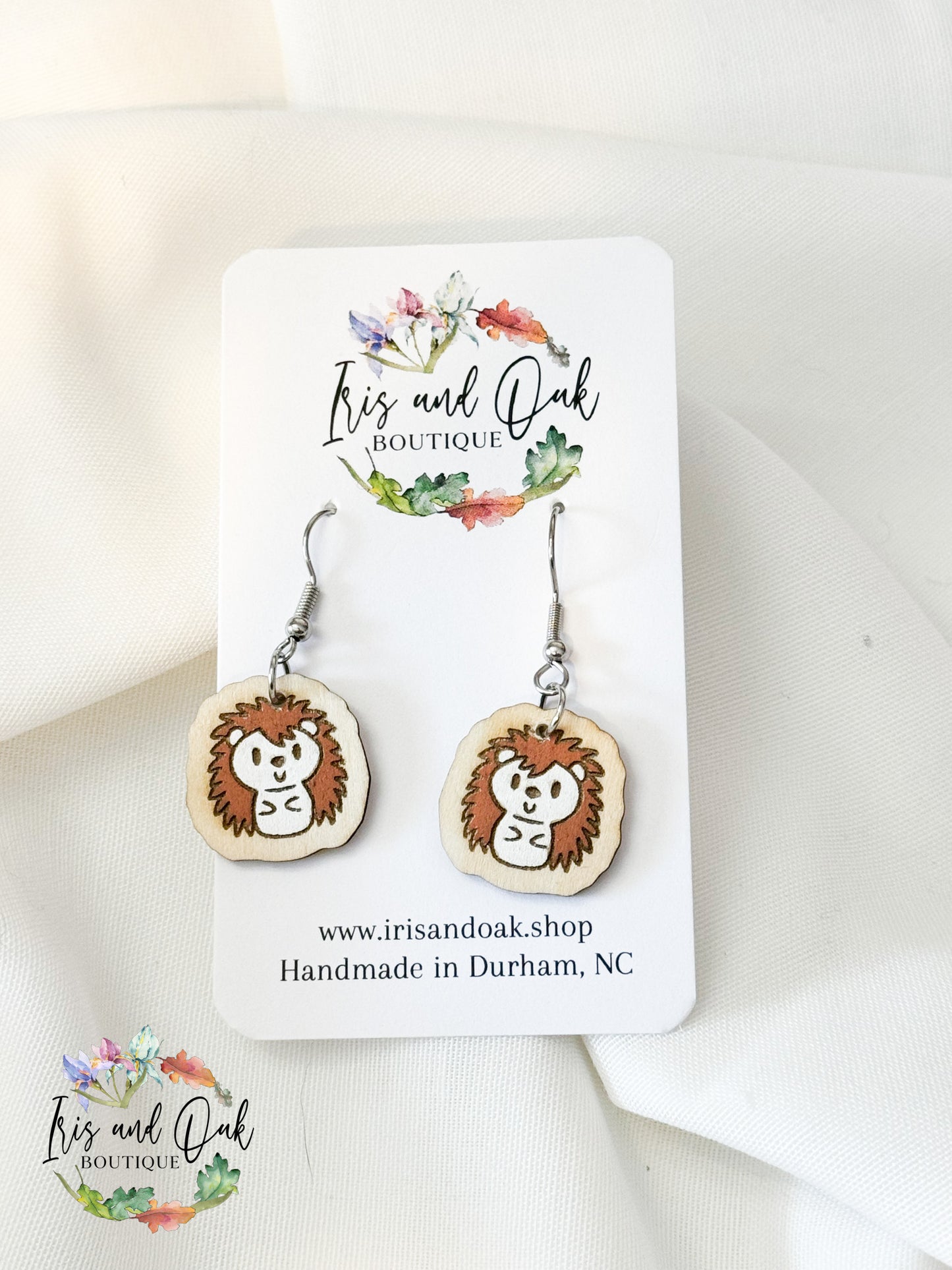 Hedgehog Earrings (Dangle and Stud)