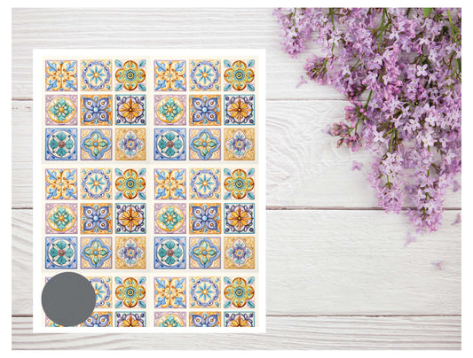 Mosaic Tile 10 Transfer Paper