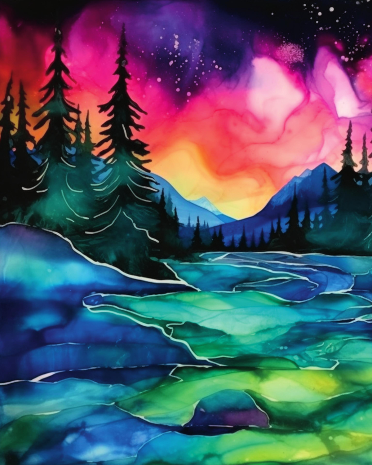 Northern Lights Transfer Paper 02