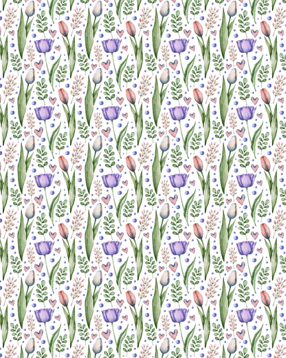 Watercolor Flowers 123 Transfer Paper