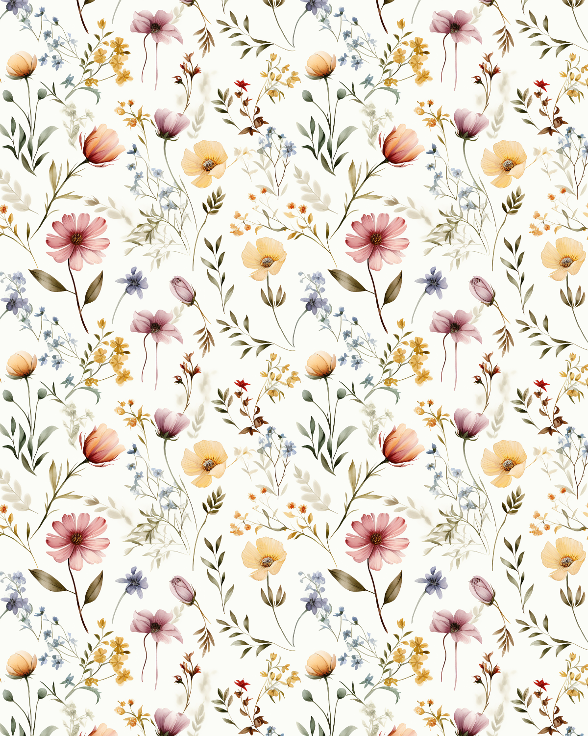 Watercolor Flowers 166 Transfer Paper