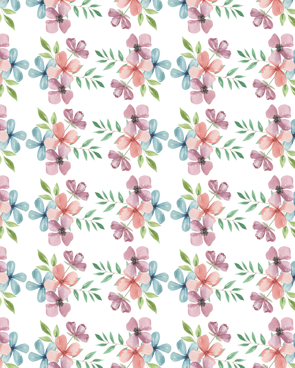 Watercolor Flowers 170 Transfer Paper