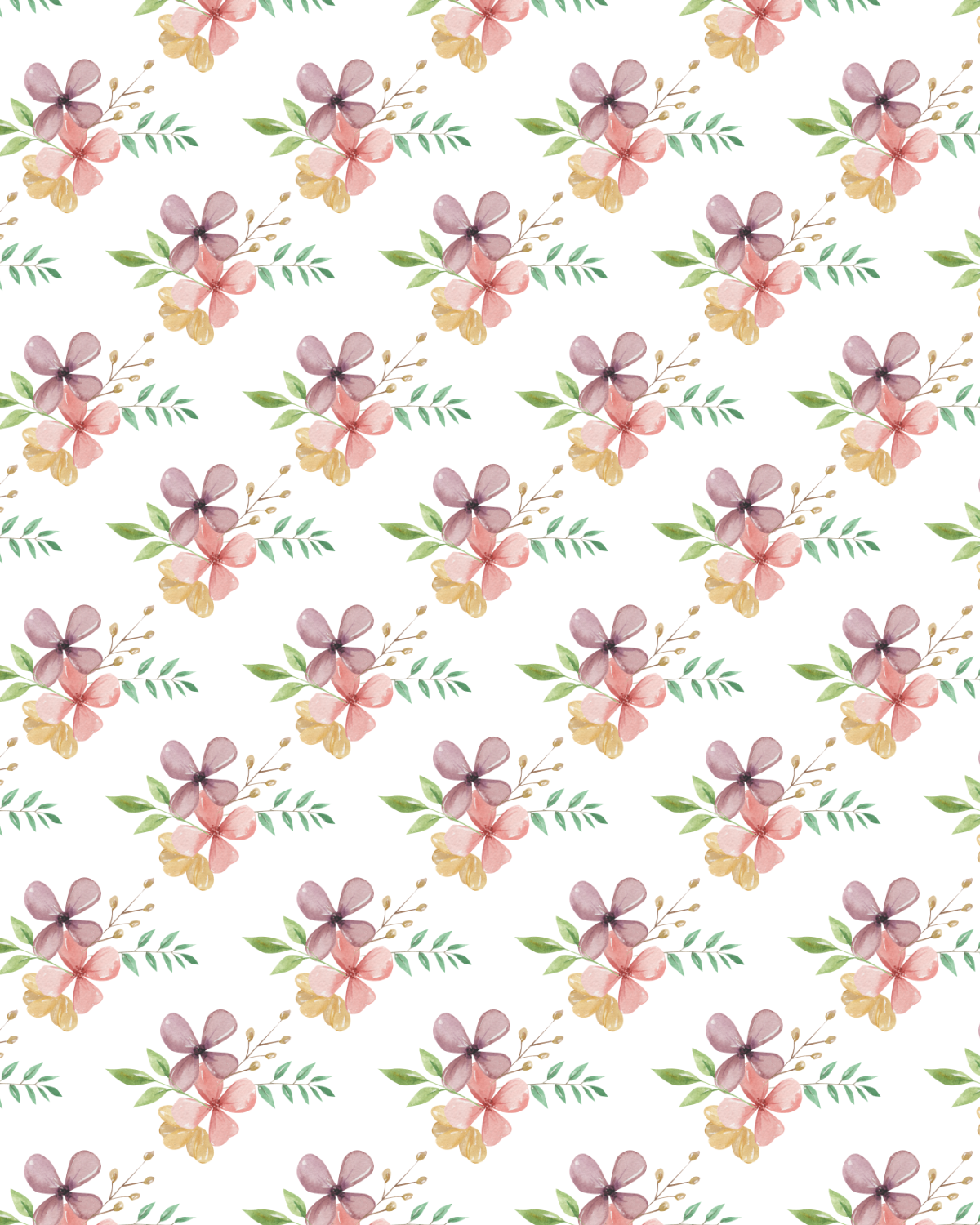 Watercolor Flowers 172 Transfer Paper