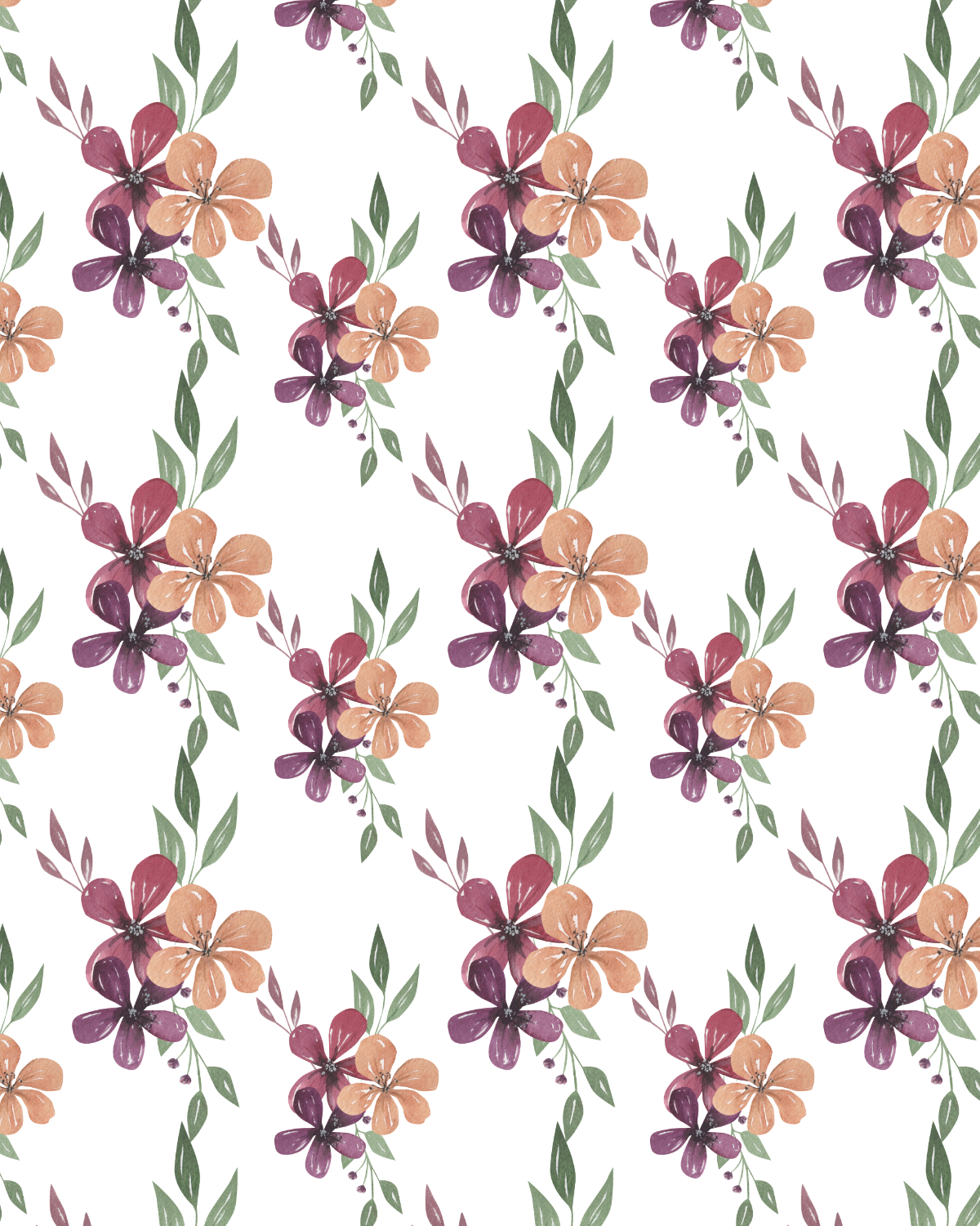 Watercolor Flowers 185 Transfer Paper