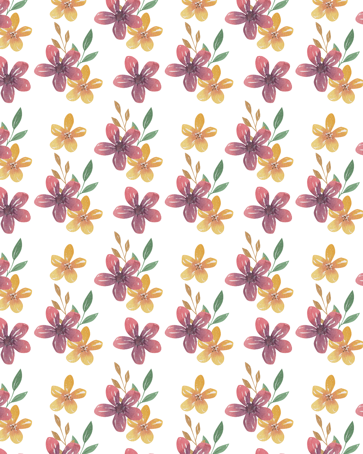 Watercolor Flowers 190 Transfer Paper